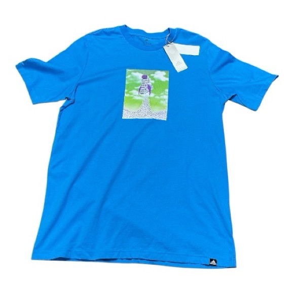 adidas - NWT - Vibrant Blue Boost Rocket Graphic Tee - Picture 3 of 5